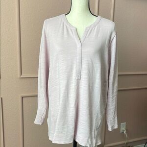 J.Jill Tea Dyed Seamed Tunic 100 % Organic Cotton Size Large